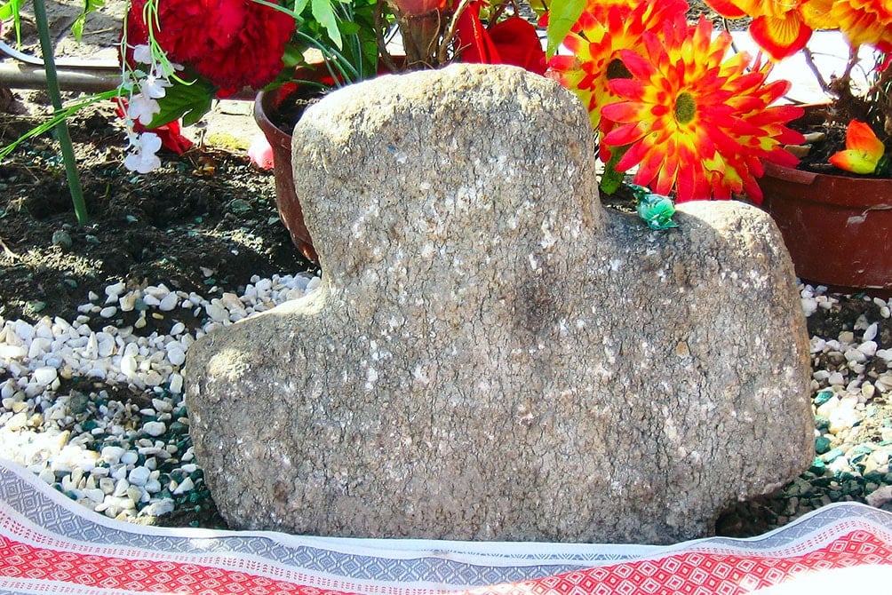 Kamienny kryž na Barysahliebskich mohilkach na Turaŭščynie