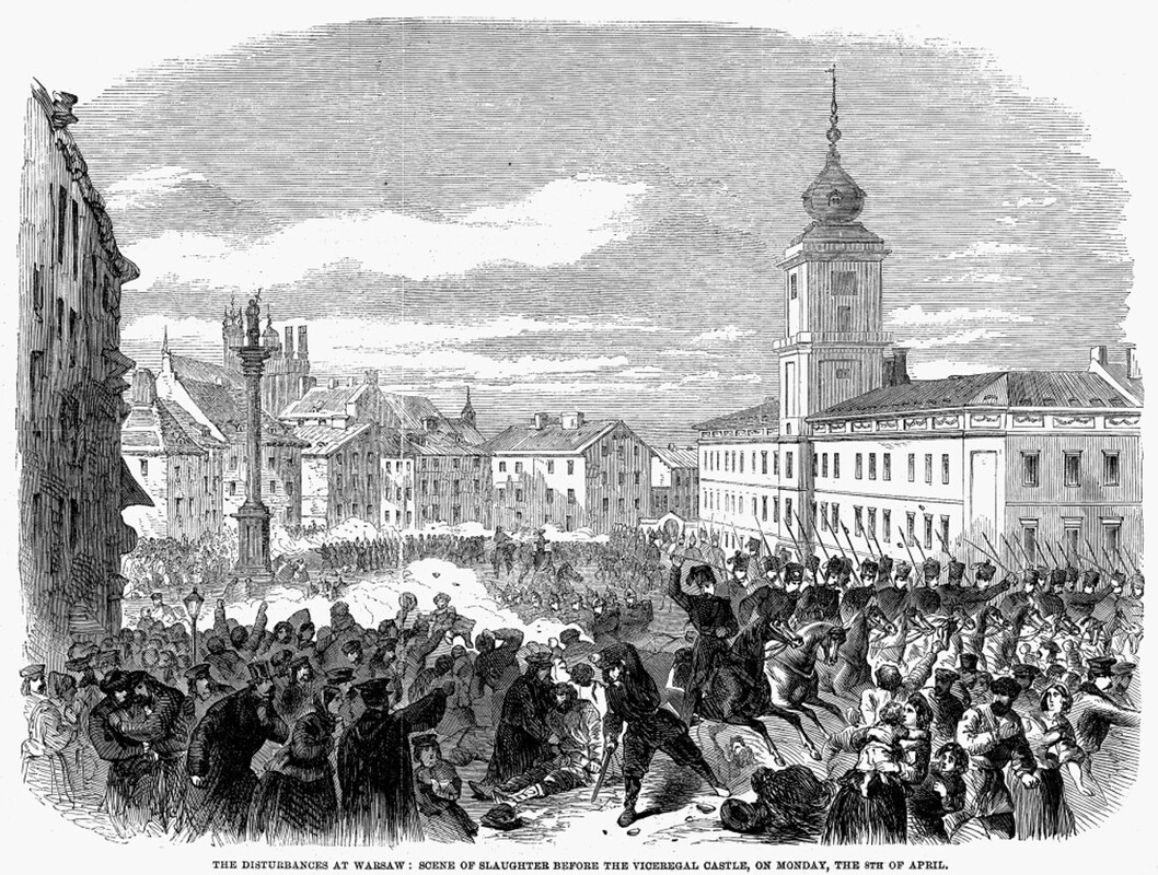 Varšava, 1861. Razhon manifiestacyi