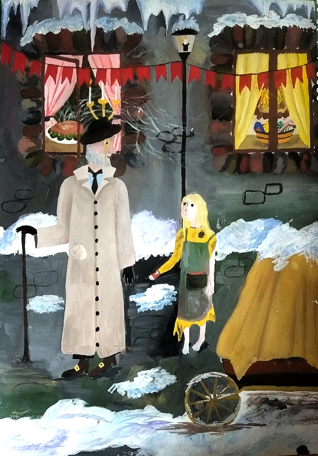 12 Встреча с прохожим ( Девочка со спичками ) Meeting with a passerby ( Girl with matches ).jpg