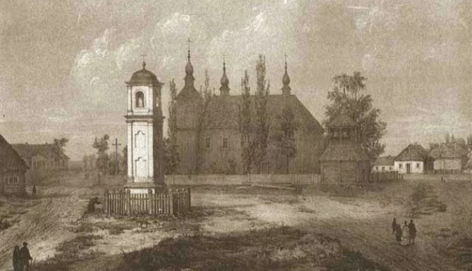 Kaplica na miescy zabojstva Andreja Baboli. Maliunak Napalieona Ordy