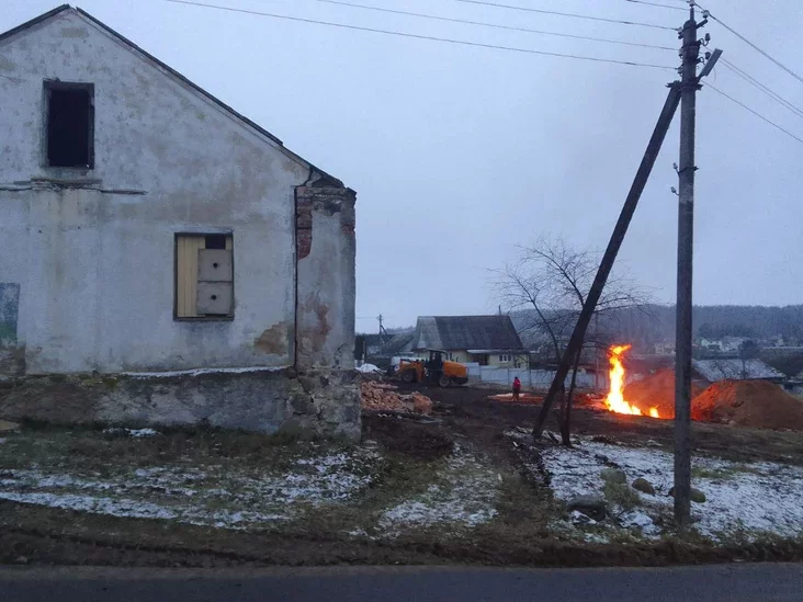 Znos stajni na terytoryi Lahojskaj siadziby Tyškievičaŭ