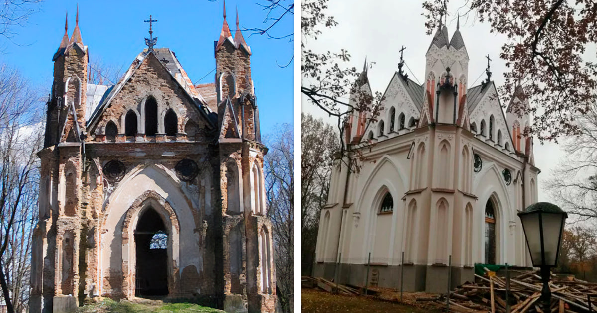 Kaplica Ažeški z Zakoziela — da i paśla. Fota z adkrytych krynic. Kałaž Hrodna.life