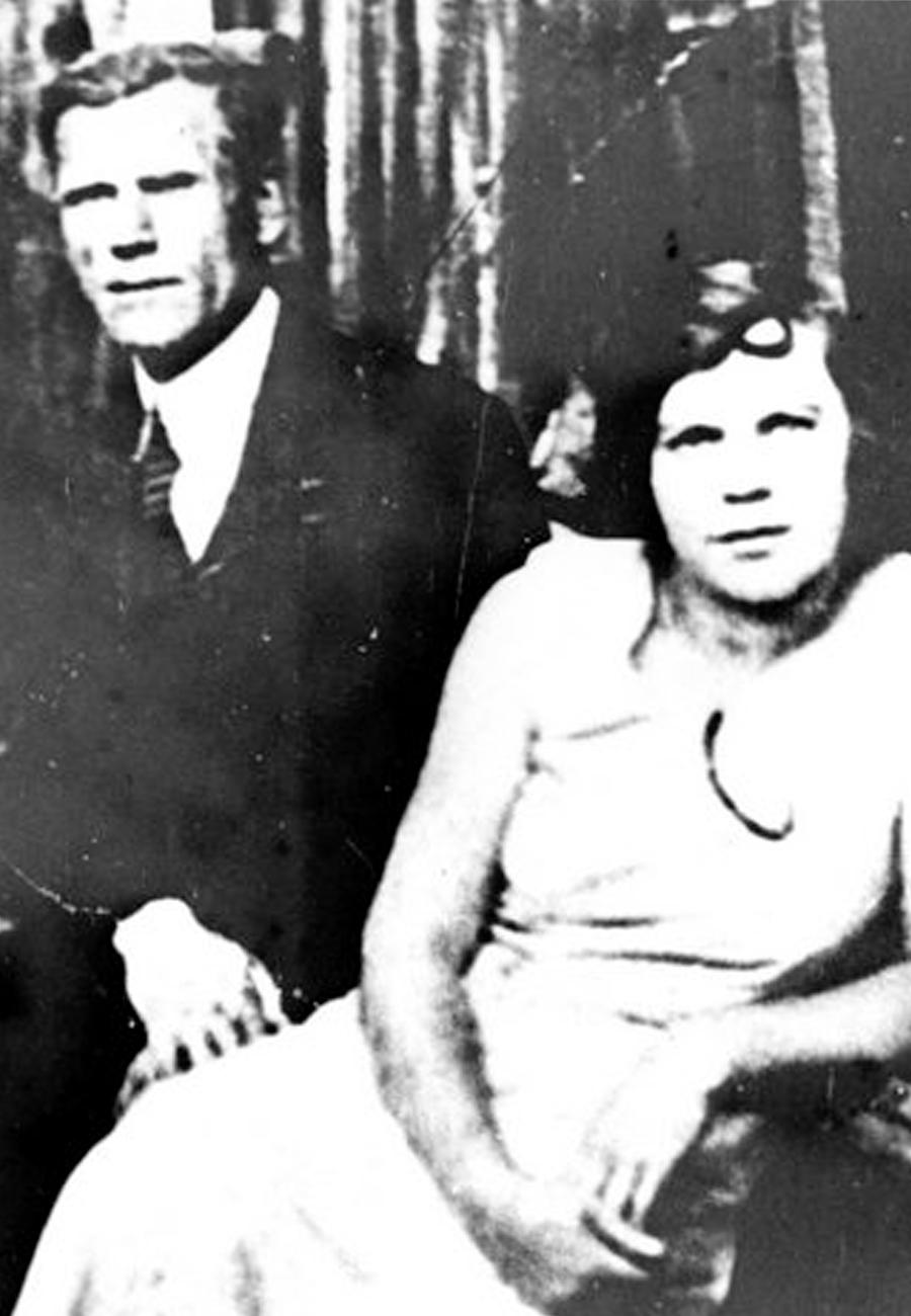 Makar Kraŭcoŭ z žonkaj Hannaj Stanislavaŭnaj