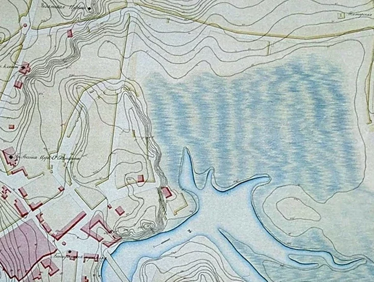 Minskaje Zamčyšča na planie 1834 hoda