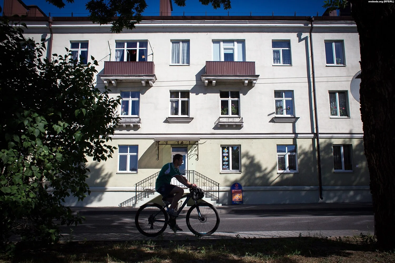 Dom na Vialikaj Trajeckaj, dzie žyŭ Vasil Bykaŭ. Fota: svaboda.org