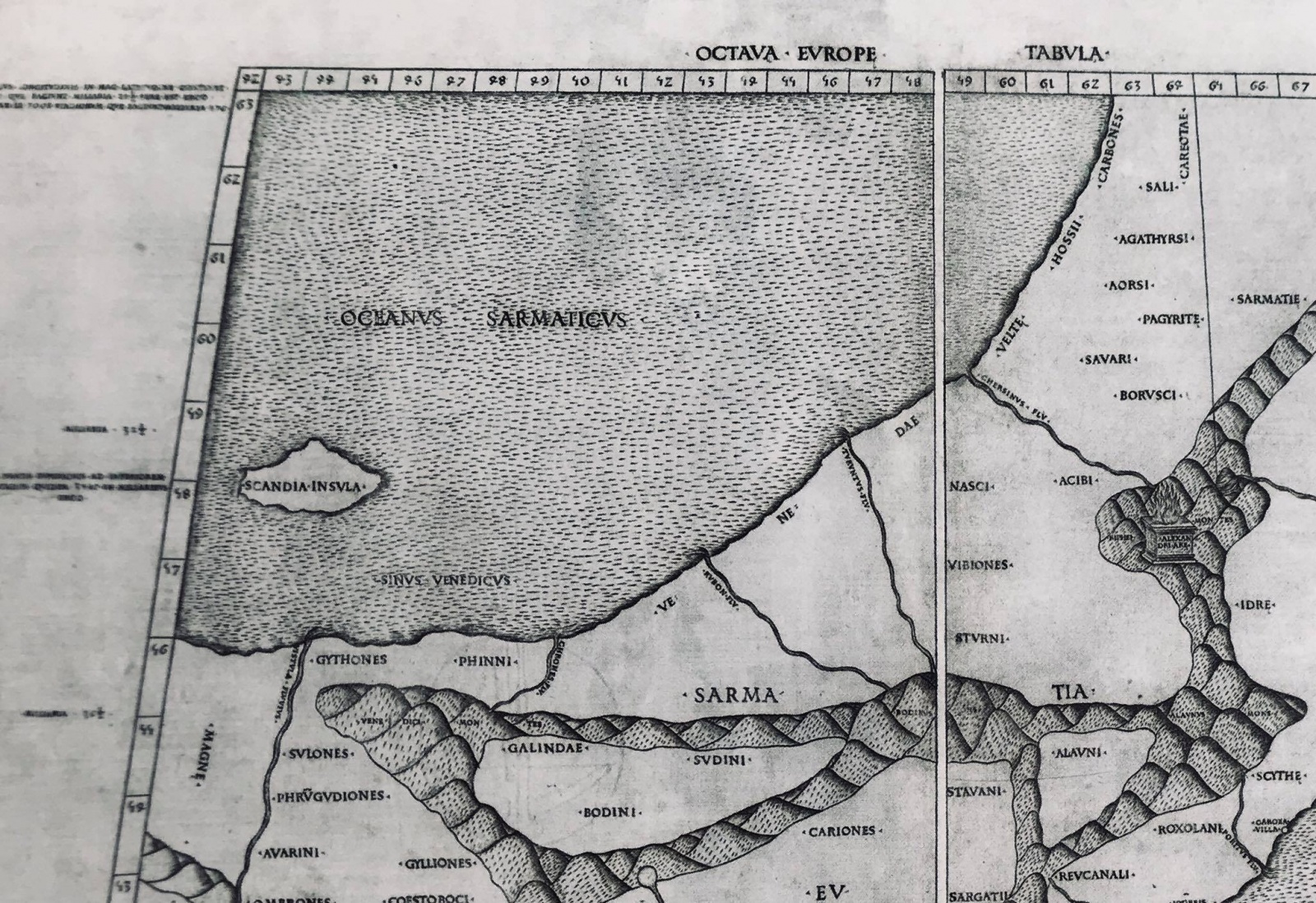 Сармацкі акіян на мапе Пталамея.jpg