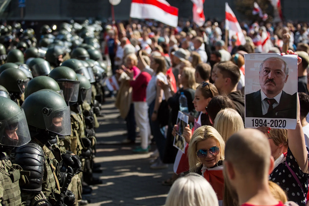 Supraćstajańnie na vulicach Miensku. Žnivień 2020
