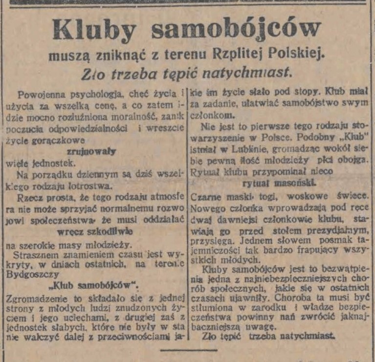 Kluby samabojcaŭ. 3 maja 1927 hoda