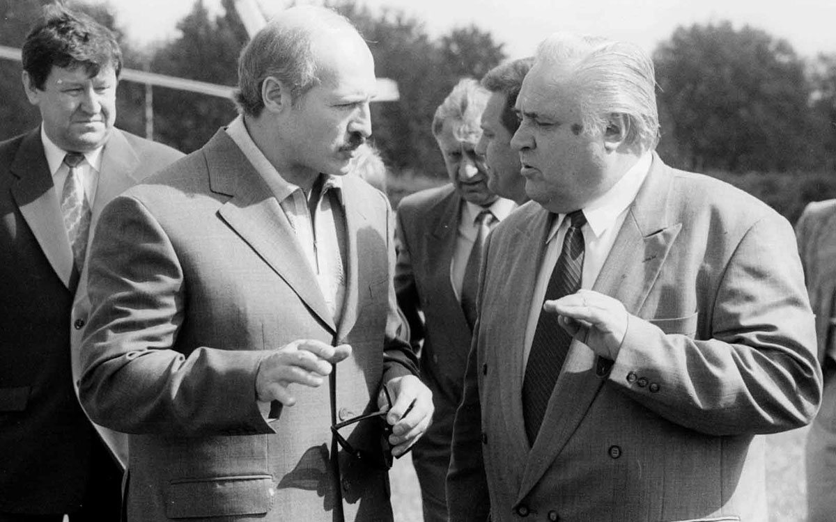 Aliaksandr Lukašenka i Aliaksandr Dubko