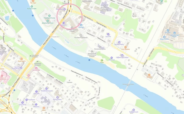 Skryžavannie hrodzienskich vulic, jakija namaliavaŭ Orda