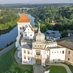 Від з вышыні на Стары замак у Гродна