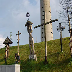 Першая барыкада ля ВС ЛітССР з будаўнічай арматуры