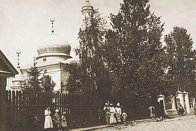 Мінскія татары каля мячэту. 1918 год