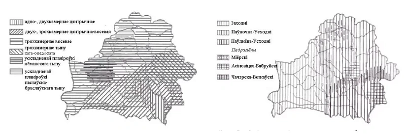 Planirovačna-kampazicyjnyja typy narodnaha žyllia i rehijanaĺnyja dy lakaĺnyja rysy raźbianoha dekora pavodlie A.I. Lakotki. Supadzienniaŭ z rehijonami Citova nie prasočvajecca