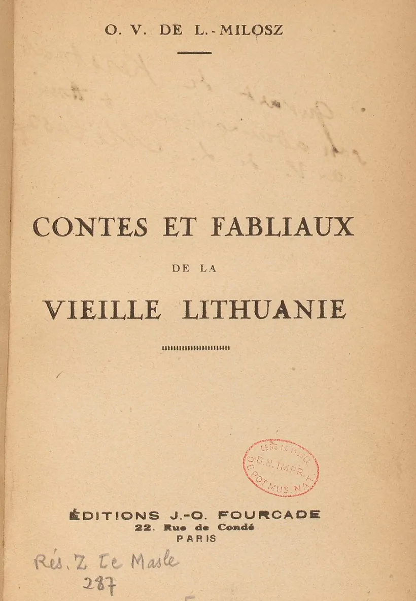 Oskar Milaš, vokladka knihi Oskar Milaš, vokladka knihi