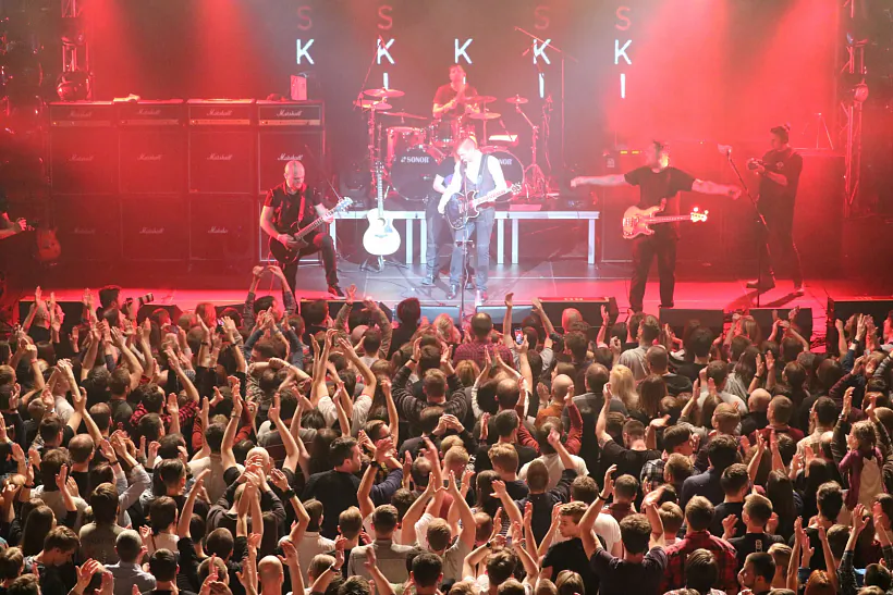 Liavon Voĺski na kancercie ŭ Miensku. Fota: Jana Voĺskaja