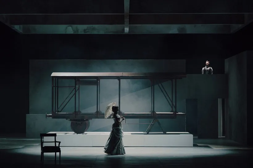 Scena sa spiektaklia «Liaĺka»