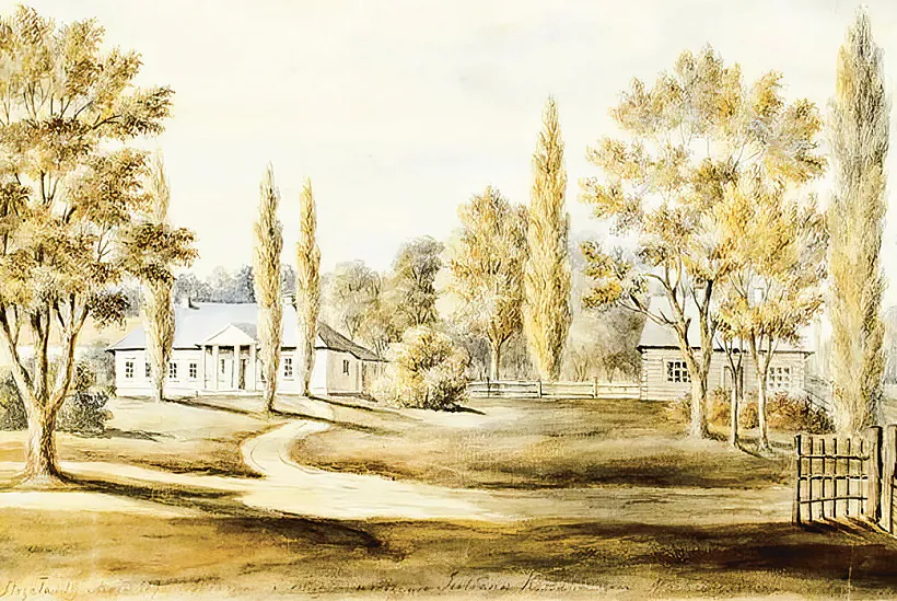 Siadziba Korsakaŭ u Stralie na maliunku Napalieona Ordy