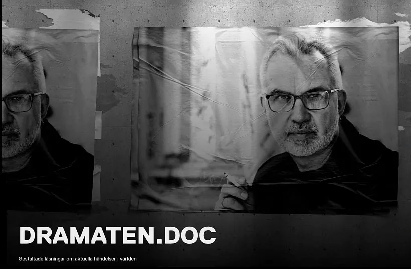 Afiša z partretam Aĺhierda Bachareviča