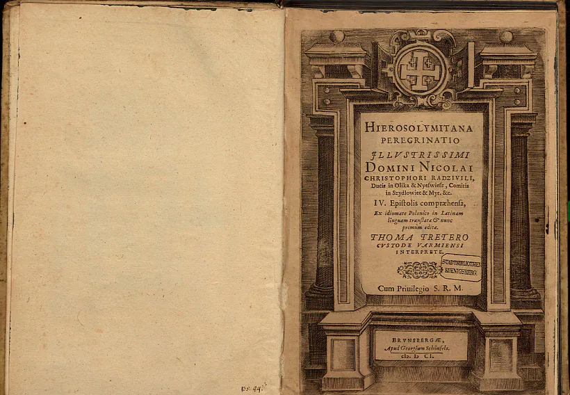 Pieršaje vydannie «Dzionnika» Radzivila «Sirotki» 1601 hoda Pieršaje vydannie «Dzionnika» Radzivila «Sirotki» 1601 hoda