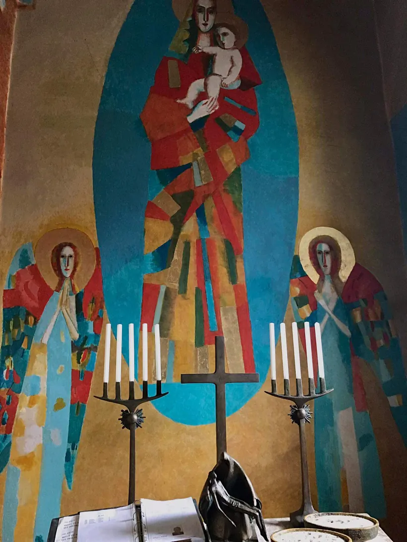 Frahmient rospisu Zoi Litvinavaj u kaplicy ŭ Chopfhartenie