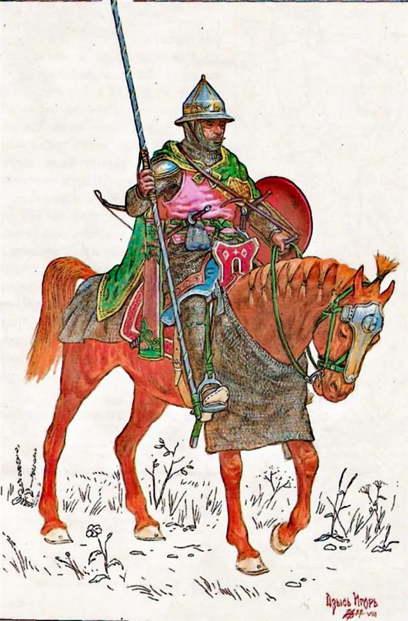 2_Галіцка-валынскі дружыннік 13 ст..jpg Галіцка-валынскі дружыннік 13 стагоддзя