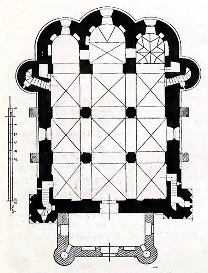Idealizavany hieamietryčny plan Synkavickaj carkvy