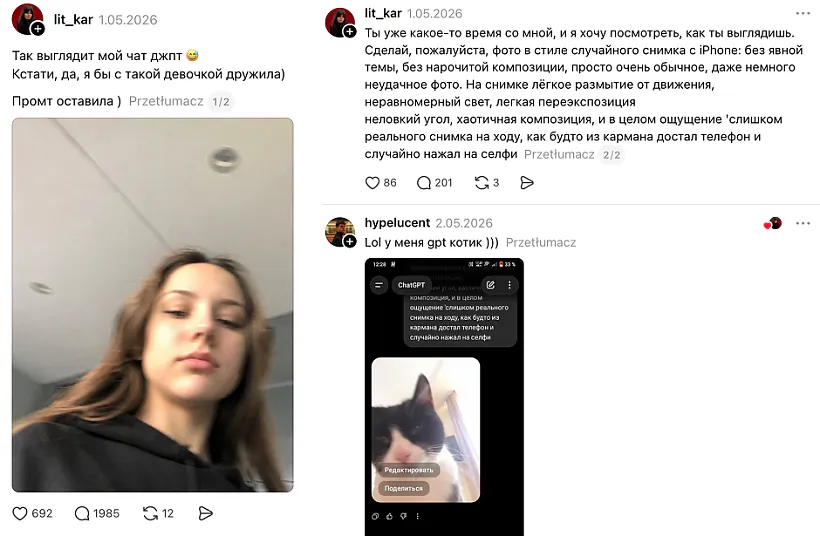 Skrynšot z Threads