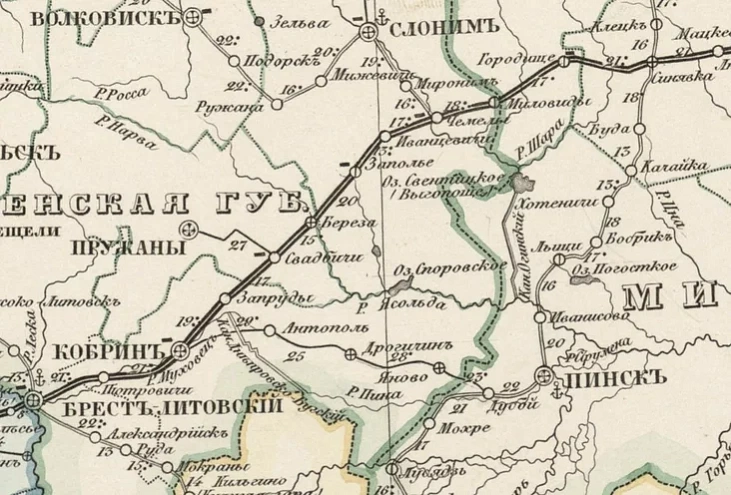 Paštovaja karta Jeŭrapiejskaj Rasii i Kaŭkaza 1852 hoda Paštovaja karta Jeŭrapiejskaj Rasii i Kaŭkaza 1852 hoda