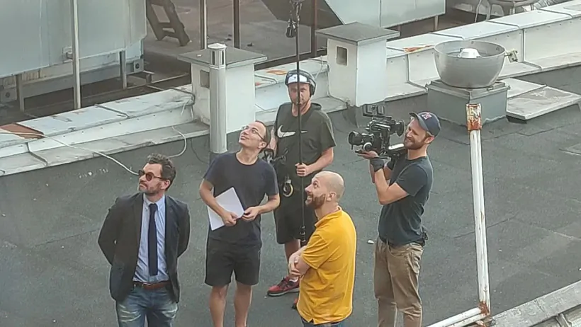 Na zdymkach filmu «Biełaruski praces». Fota: asabisty archiŭ Maksima Bujnickaha Na zdymkach filmu «Biełaruski praces». Fota: asabisty archiŭ Maksima Bujnickaha