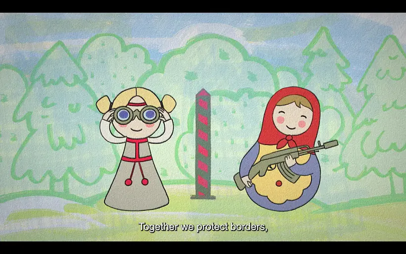 Kadr z muĺtfiĺma «Dziaržaŭnyja simvaly Respubliki Bielaruś. Kaliendar sviataŭ» Kadr z muĺtfiĺma «Dziaržaŭnyja simvaly Respubliki Bielaruś. Kaliendar sviataŭ»