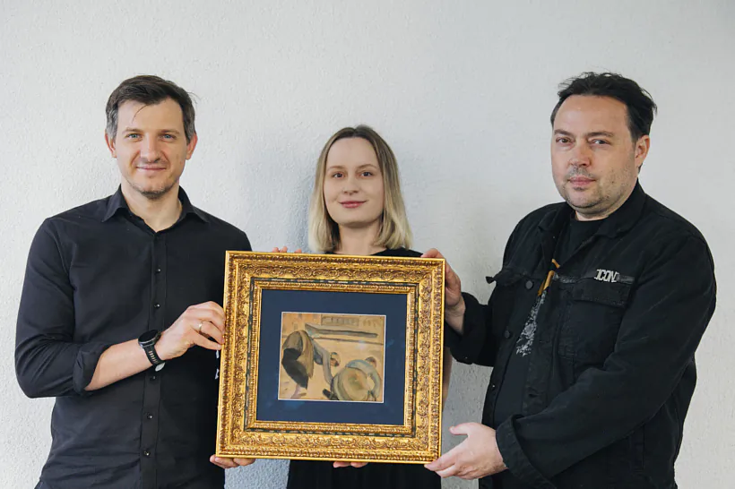 Zlieva naprava: Ryhor Astapienia, Tacciana Kapitonava, Paviel Macukievič