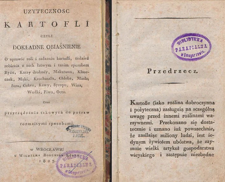Vyjava. Użyteczność kartofli, 1823 hod Vyjava. Użyteczność kartofli, 1823 hod