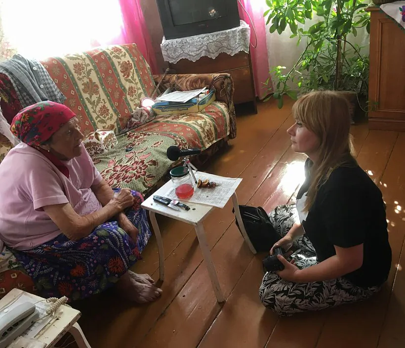 Volia Dziemka padčas ekspiedycyi pa bielaruskim Paliessi Volia Dziemka padčas ekspiedycyi pa bielaruskim Paliessi