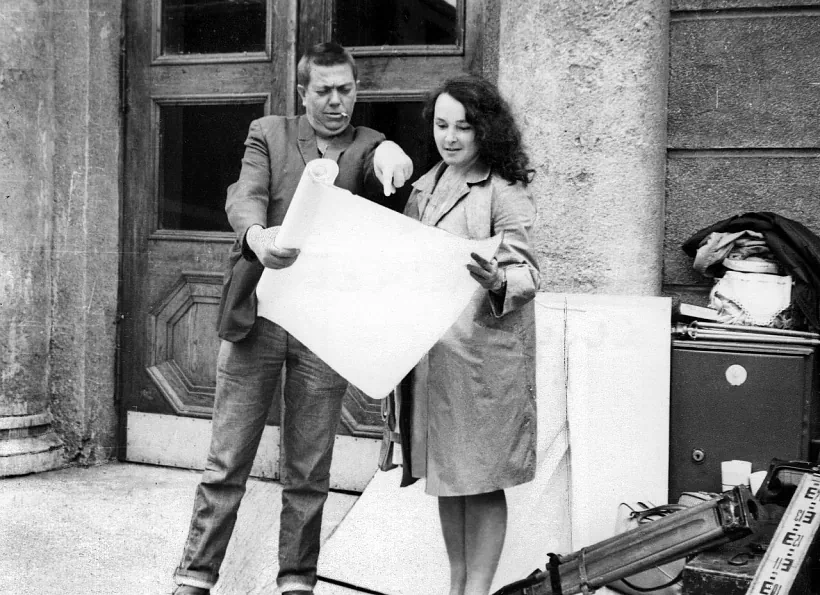 Падрыхтоука да кінаэкспедыцыі з пісьменнікам Уладзімірам Караткевічам. 1970 г..jpg