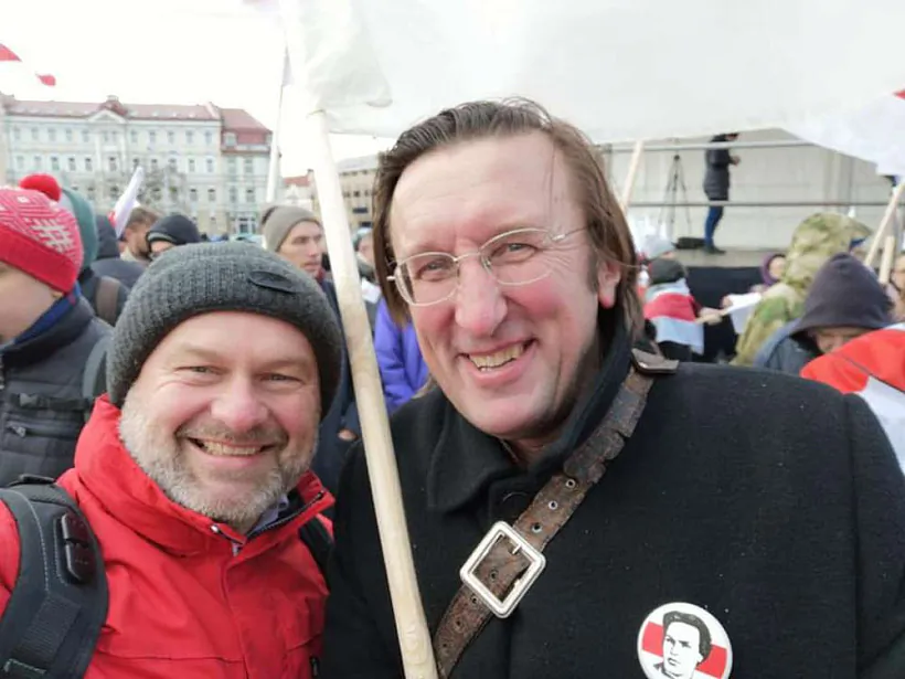 Jaraslaŭ Ivaniuk z Aliesiem Puškinym