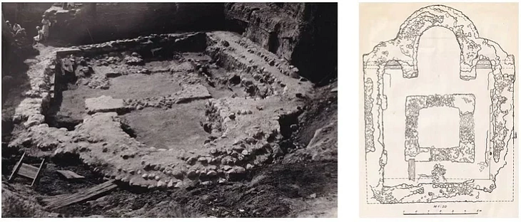 Fundamienty carkvy na Minskim zamčyščy, 1951 hod