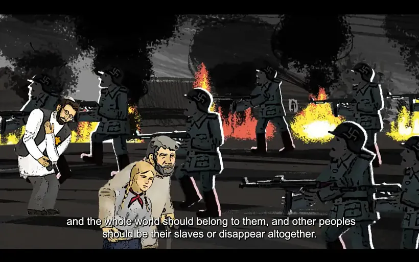 Kadr z muĺtfiĺma «Dziaržaŭnyja simvaly Respubliki Bielaruś. Kaliendar sviataŭ» Kadr z muĺtfiĺma «Dziaržaŭnyja simvaly Respubliki Bielaruś. Kaliendar sviataŭ»