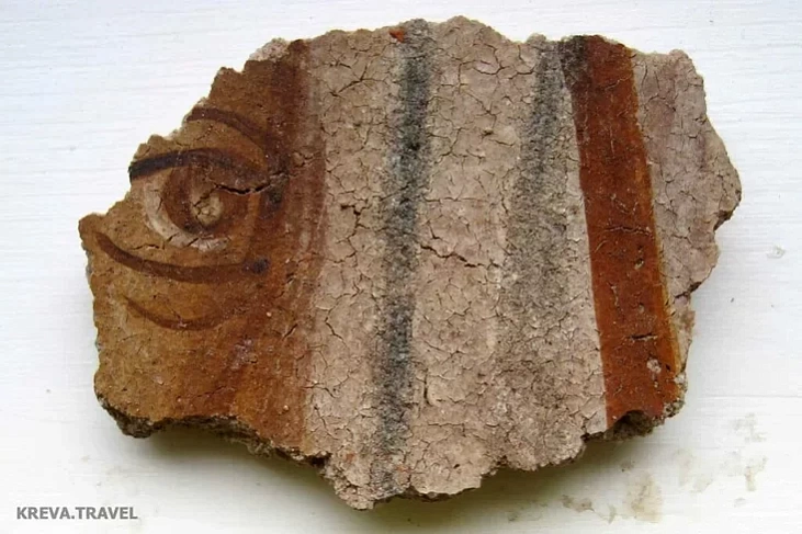 Frahmient scienapisu Kniažackaj viežy zamka z vyjavaj tvaru