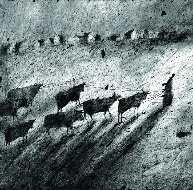 Графічная серыя «Паштоўкі мінулых часоў» Святланы Дземідовіч