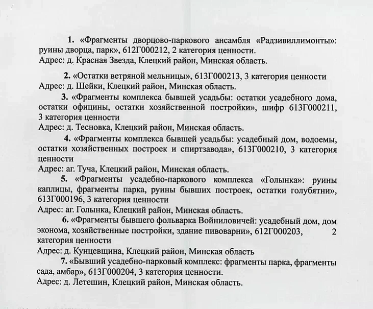 Daručennie Minskaha ablvykankam