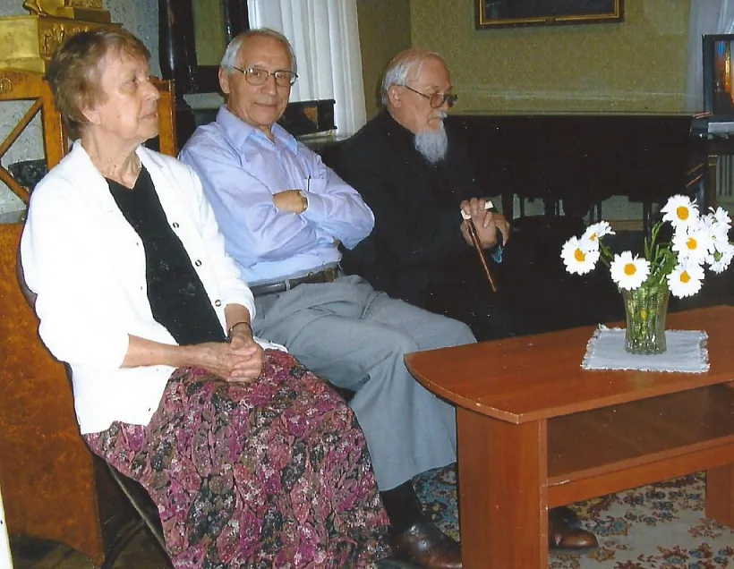 Nadzieja Zaprudnik z Jankam Zaprudnikam i Alaksandram Nadsanam