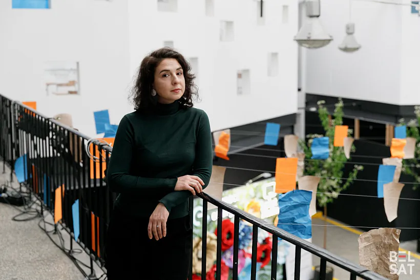 Рэжысёрка Мара Тамковіч у Варшаўскай школе фільмаграфіі. Варшава, Польшча. 19 красавіка 2024 года. Фота: Таццяна Верамеева Рэжысёрка Мара Тамковіч у Варшаўскай школе фільмаграфіі. Варшава, Польшча. 19 красавіка 2024 года. Фота: Таццяна Верамеева