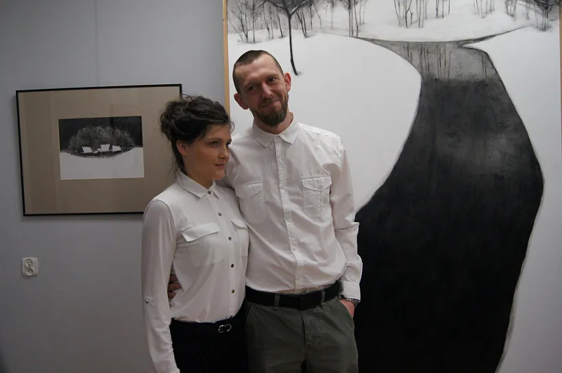  Святлана Дземідовіч разам з мужам Лукашам Левандоўскім