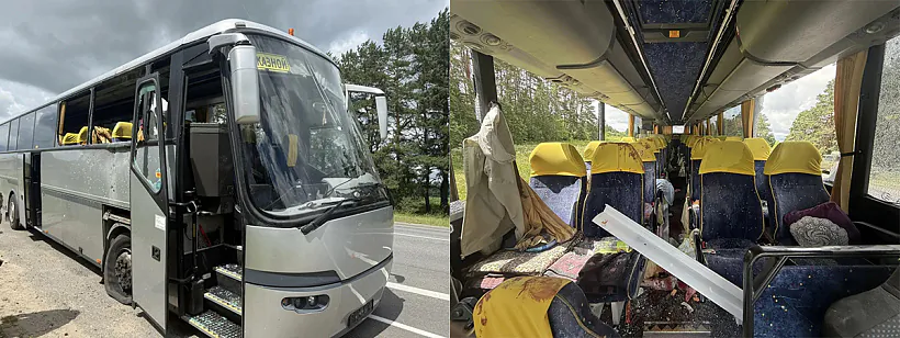 Paškodžany aŭtobus