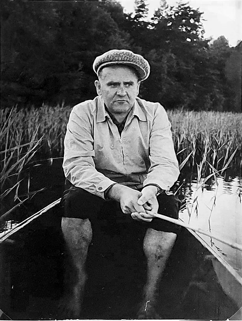 Ja. Bryĺ. Na rybalcy. Voziera Sviciaź, 1963 h