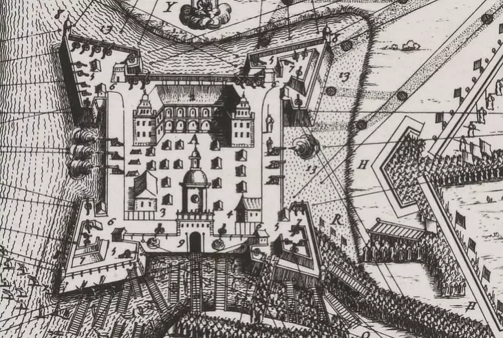 Abloha Liachavickaha zamka ŭ 1660 hodzie