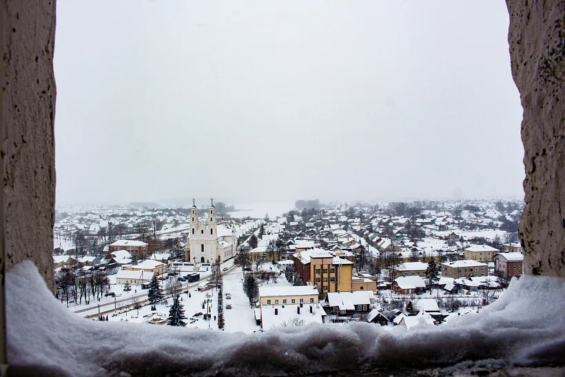 Hlybokaje, panarama z viežy carkvy Rastva Baharodzicy