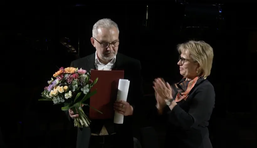 Aĺhierd Bacharevič i ministarka kuĺtury i turyzmu Saksonii Barbara Kliepš Aĺhierd Bacharevič i ministarka kuĺtury i turyzmu Saksonii Barbara Kliepš