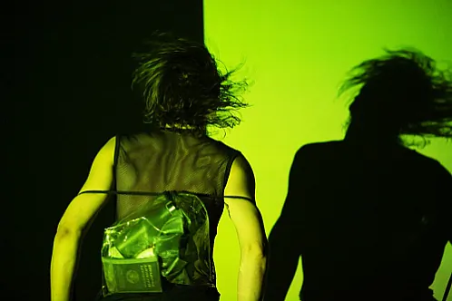 Афіша перфоманса Сяргея Шабохана і Ігара Шугалеева «Ich heiße Frau Troffea» ў Познані 